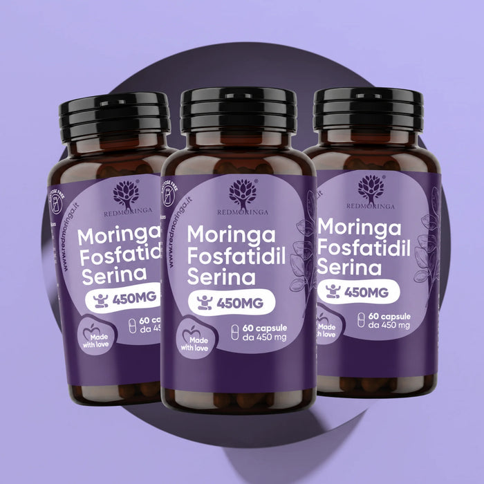 Fosfatidilserina 450mg + Moringa | Cortisolo, Stress