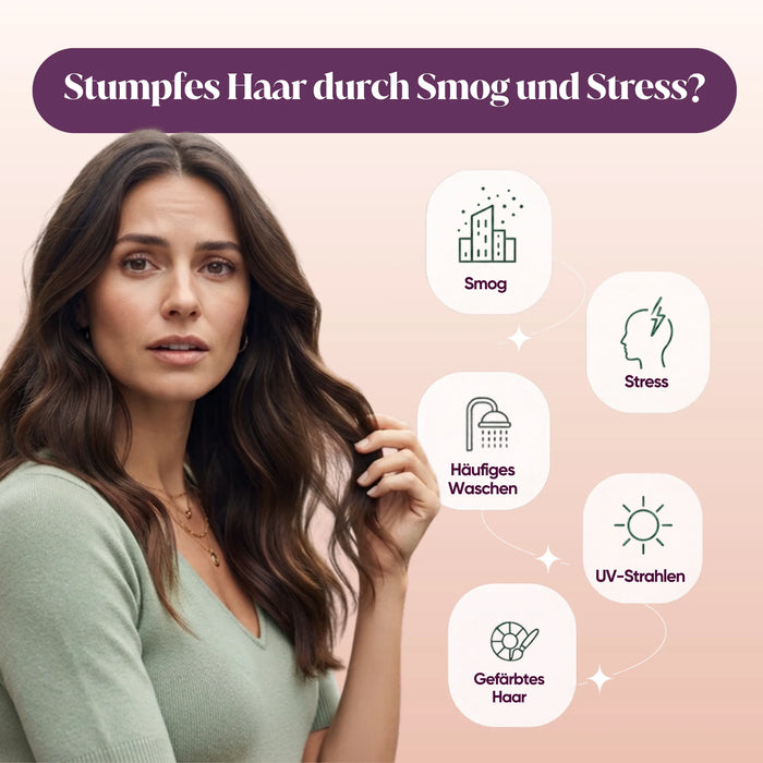 Capelli spenti per smog e stress: lavaggi frequenti, raggi UV, capelli colorati