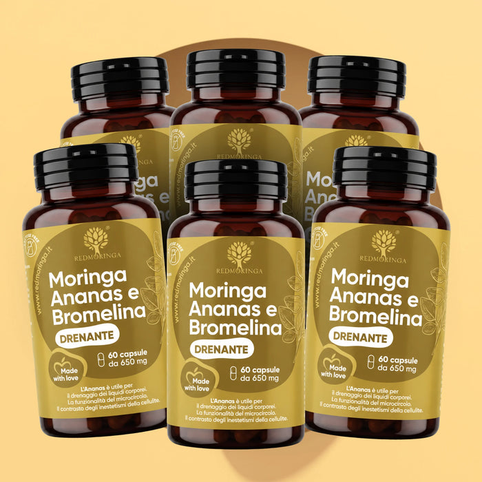 Integratore Anti-Cellulite con Bromelina, Ananas e Moringa