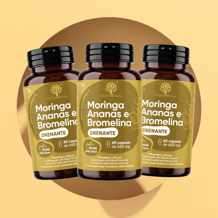 Integratore Anti-Cellulite con Bromelina, Ananas e Moringa