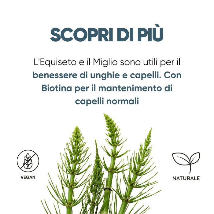 Equiseto e Miglio per il benessere di unghie e capelli