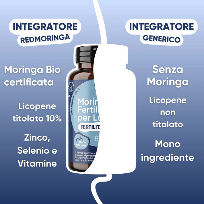 Integratore redmoringa a confronto con un prodotto generico