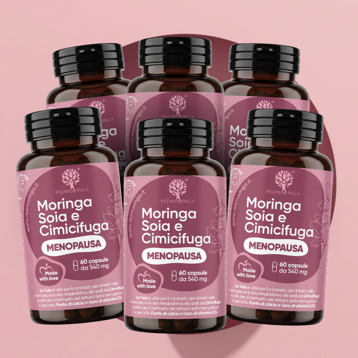 Integratore Menopausa per Vampate e Peso | Moringa ed Estrogeni naturali