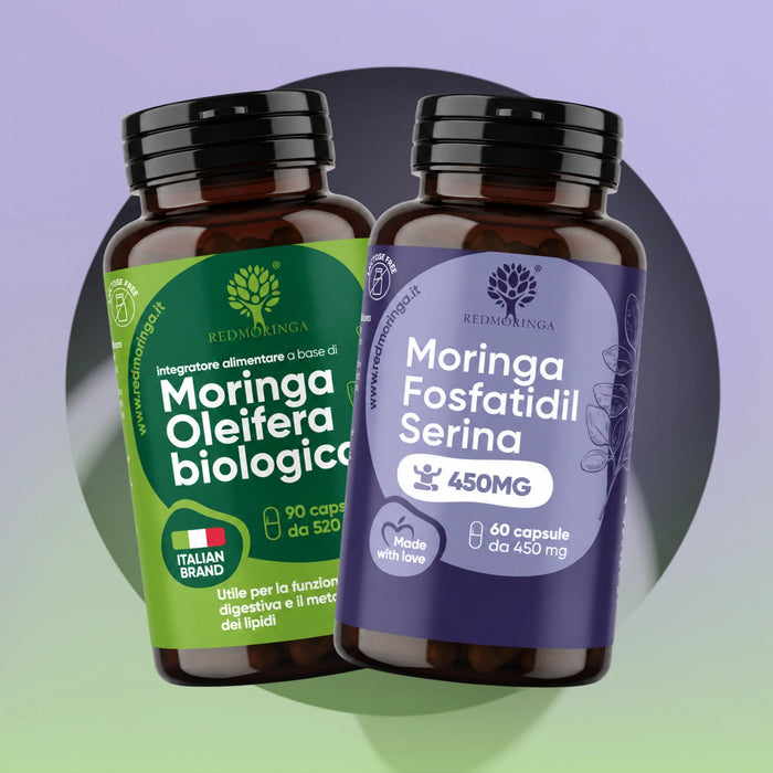 Trattamento Low Cortisolo | Fosfatidilserina 450mg + Moringa Bio – Metabolismo & Stress