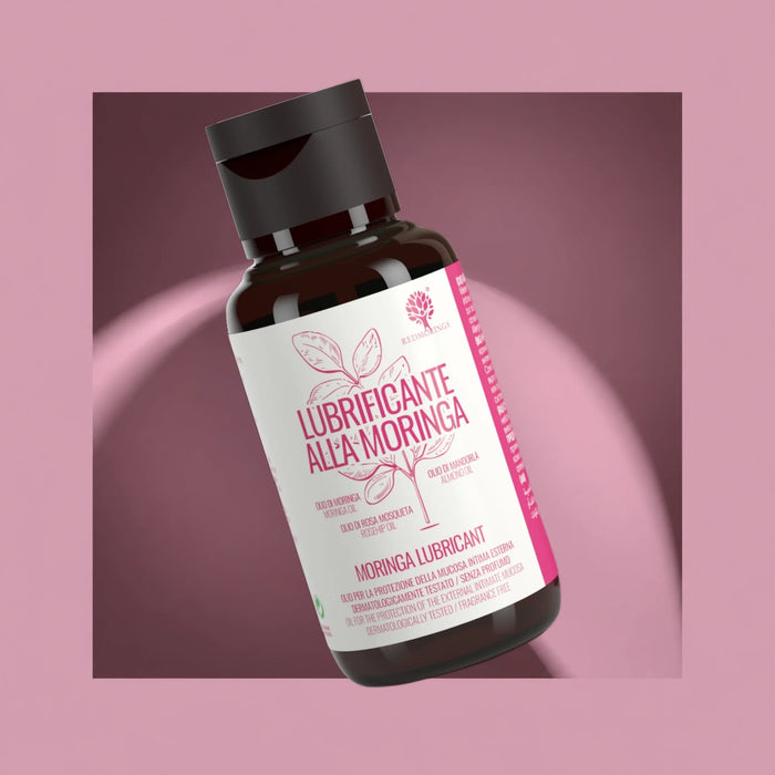 Lubrificante Intimo Naturale alla Moringa | Olio con Mandorla e Rosa Mosqueta – Comfort e Idratazione, anche in Menopausa
