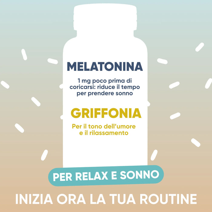 Melatonina 1 mg per prendere sonno e griffonia per il tono dell’umore
